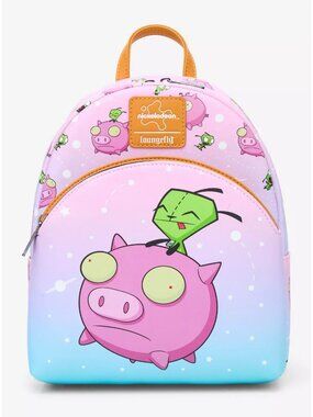Loungefly Invader Zim GIR Pig Constellation Mini Backpack *NWT* Pink & Blue